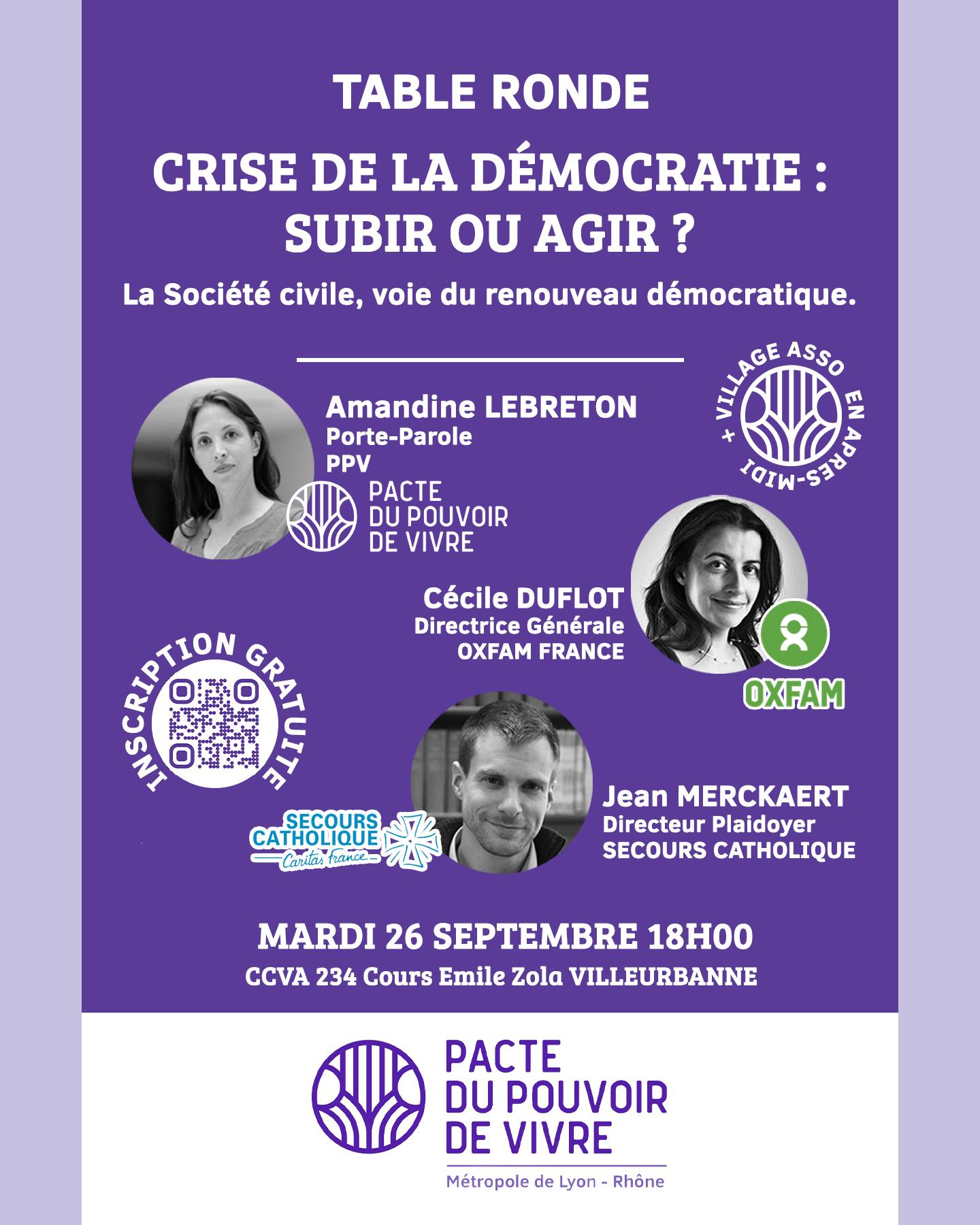 Table Ronde - Pacte du Pouvoir de Vivre