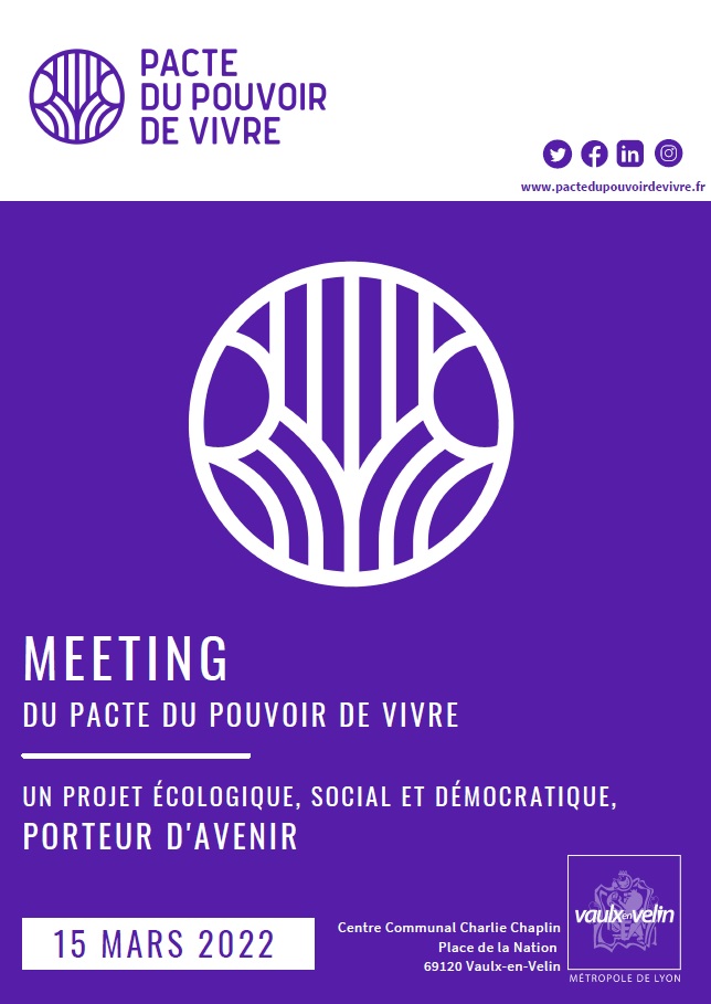 Meeting du Pacte du Pouvoir de Vivre