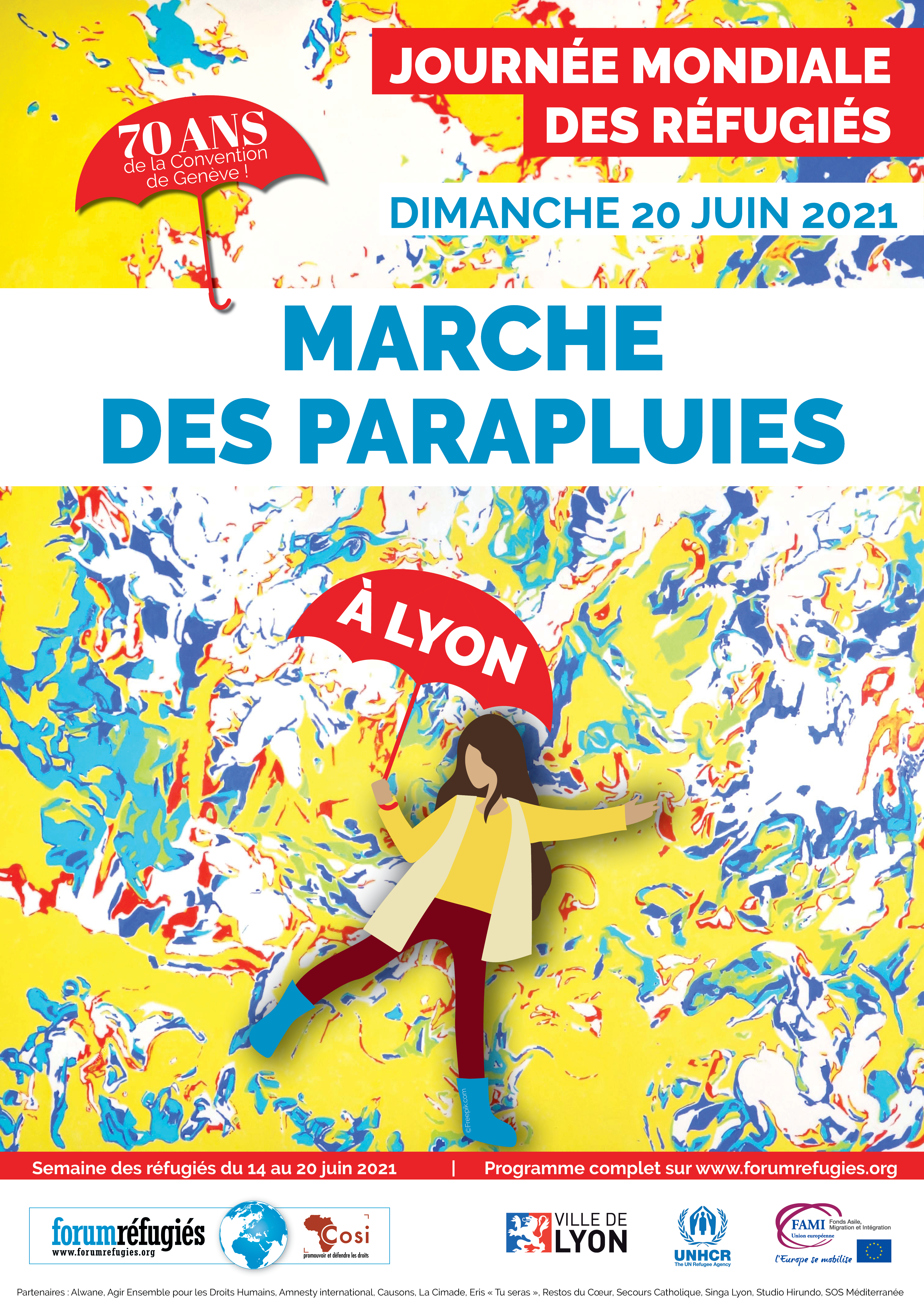 Journée mondiale des réfugiés | 17ème Marche des parapluies 