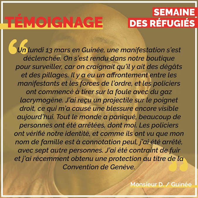 Témoignage mardi