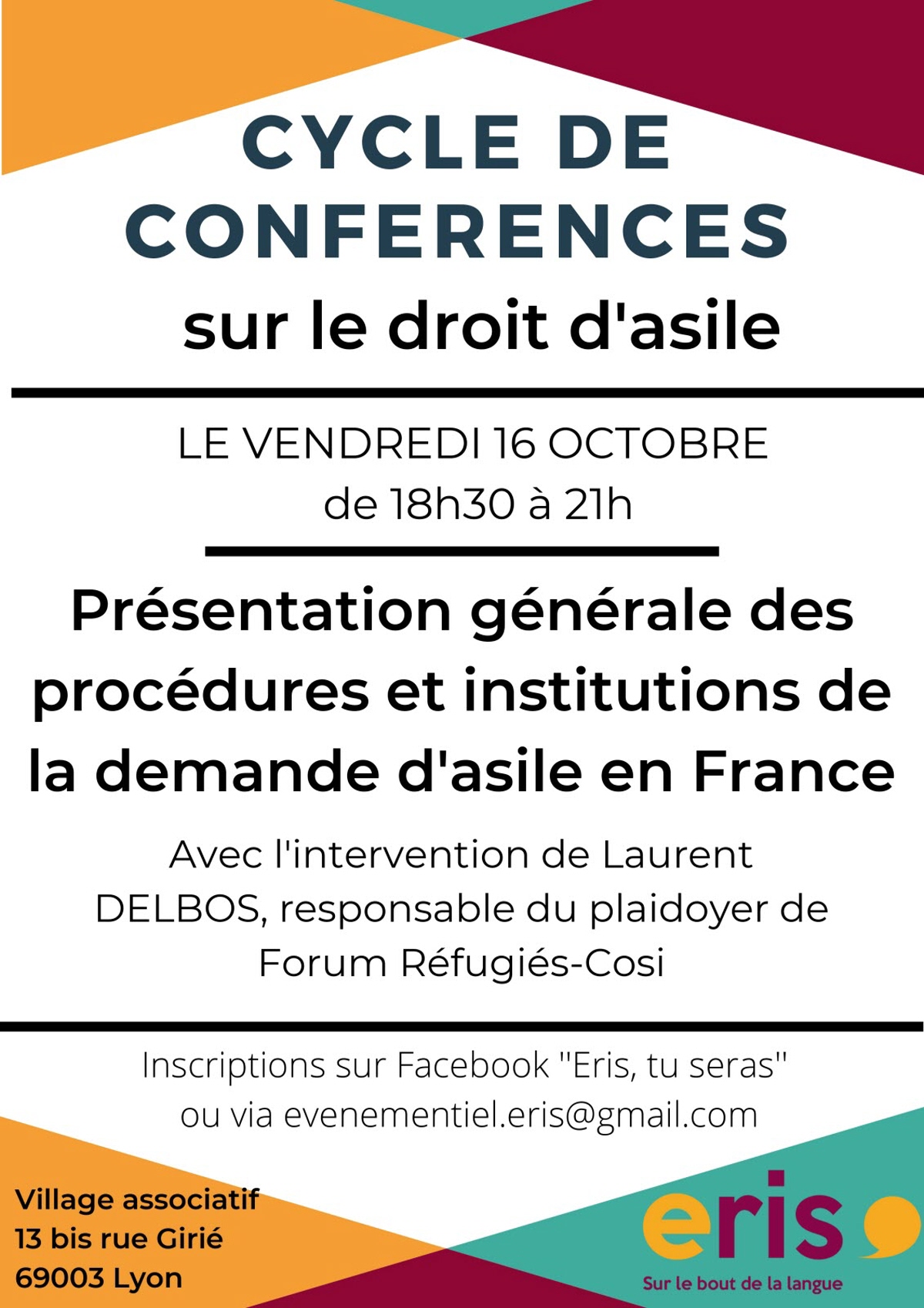 Conférence | Présentation générale des procédures et institutions de la demande d